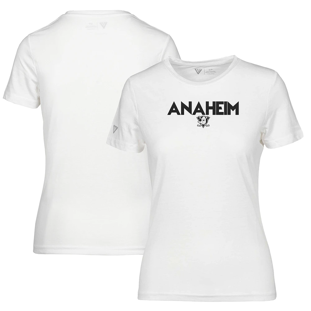 Women's Levelwear White Anaheim Ducks Maddox City Capsule T-Shirt