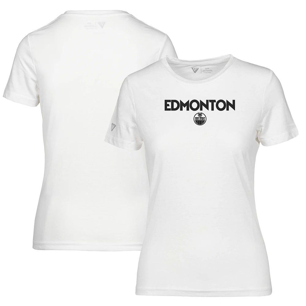 Women's Levelwear White Edmonton Oilers Maddox City Capsule T-Shirt