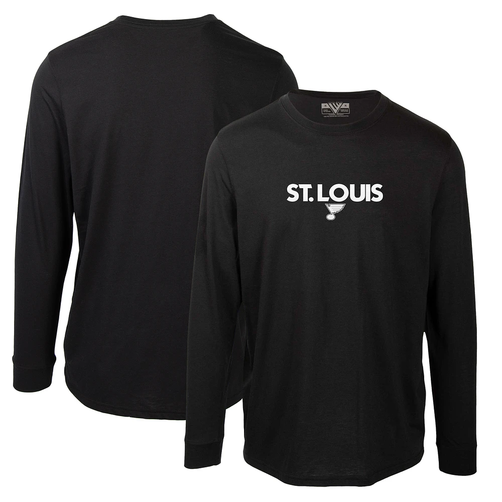 Men's Levelwear Black St. Louis Blues Oscar City Capsule Long Sleeve T-Shirt