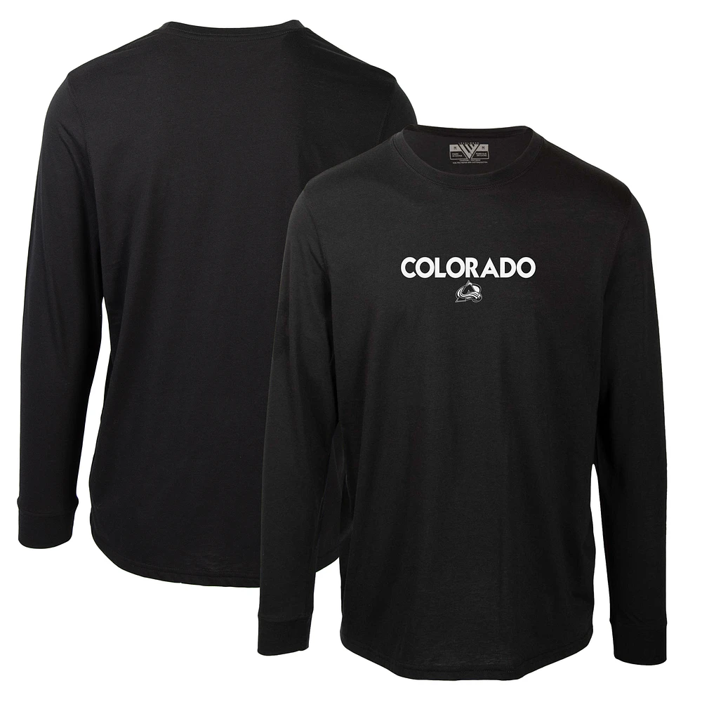 Men's Levelwear Black Colorado Avalanche Oscar City Capsule Long Sleeve T-Shirt