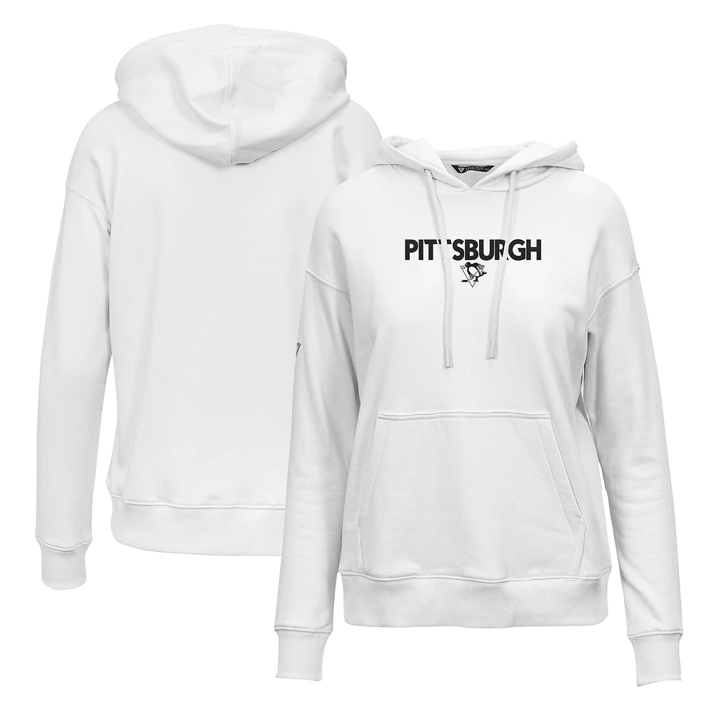Women's Levelwear White Pittsburgh Penguins Adorn City Capsule Pullover Hoodie