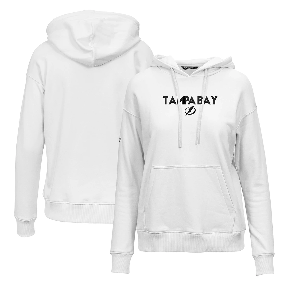 Women's Levelwear White Tampa Bay Lightning Adorn City Capsule Pullover Hoodie
