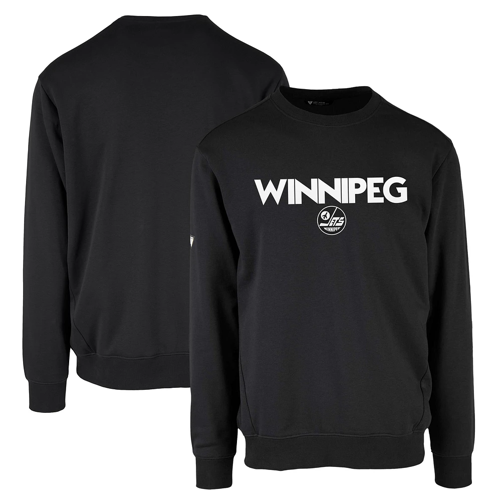 Men's Levelwear Black Winnipeg Jets Zane City Capsule Pullover Sweatshirt