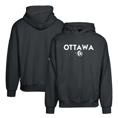 Men's Levelwear Black Ottawa Senators Contact City Capsule Pullover Hoodie