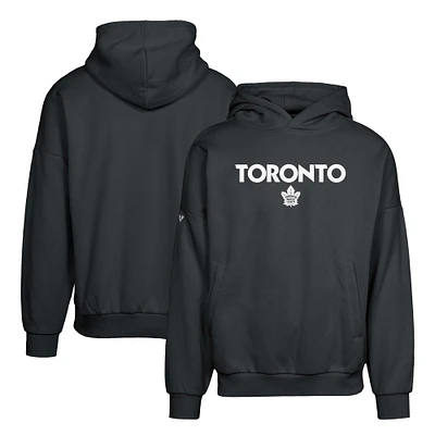 Men's Levelwear Black Toronto Maple Leafs Contact City Capsule Pullover Hoodie