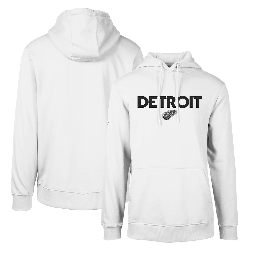 Men's Levelwear White Detroit Red Wings Podium City Capsule Pullover Hoodie