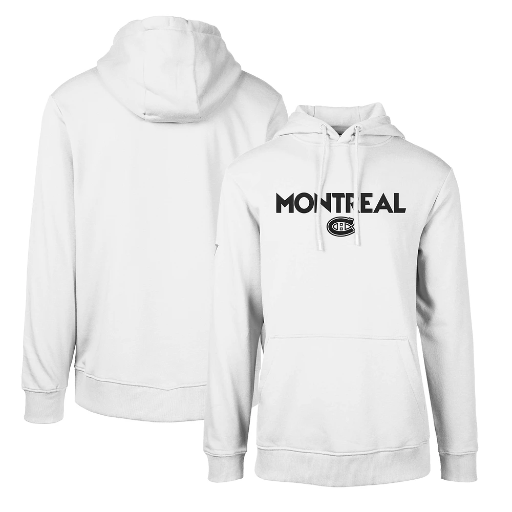 Men's Levelwear White Montreal Canadiens Podium City Capsule Pullover Hoodie