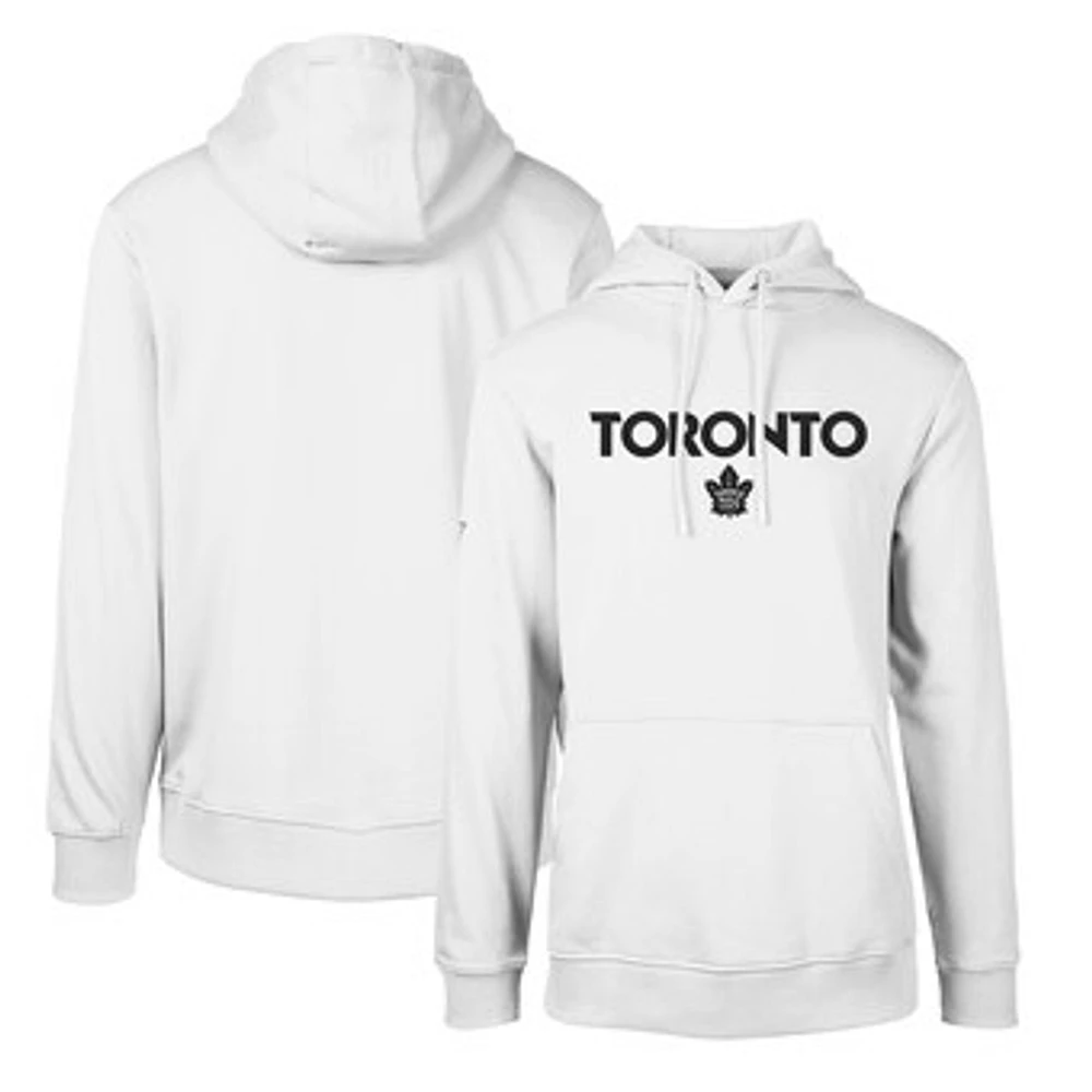 Men's Levelwear White Toronto Maple Leafs Podium City Capsule Pullover Hoodie