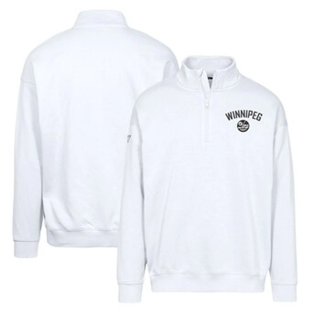 Men's Levelwear White Winnipeg Jets Murray City Capsule Quarter-Zip Sweatshirt