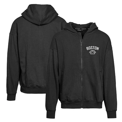 Men's Levelwear Black Boston Bruins Uphill City Capsule Full-Zip Hoodie