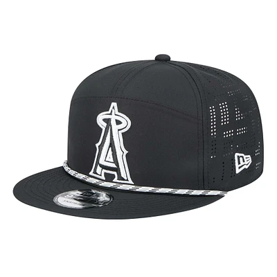 Men's New Era Black Los Angeles Angels Laser Cut 9FIFTY Snapback Hat