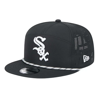 Men's New Era Black Chicago White Sox Laser Cut 9FIFTY Snapback Hat