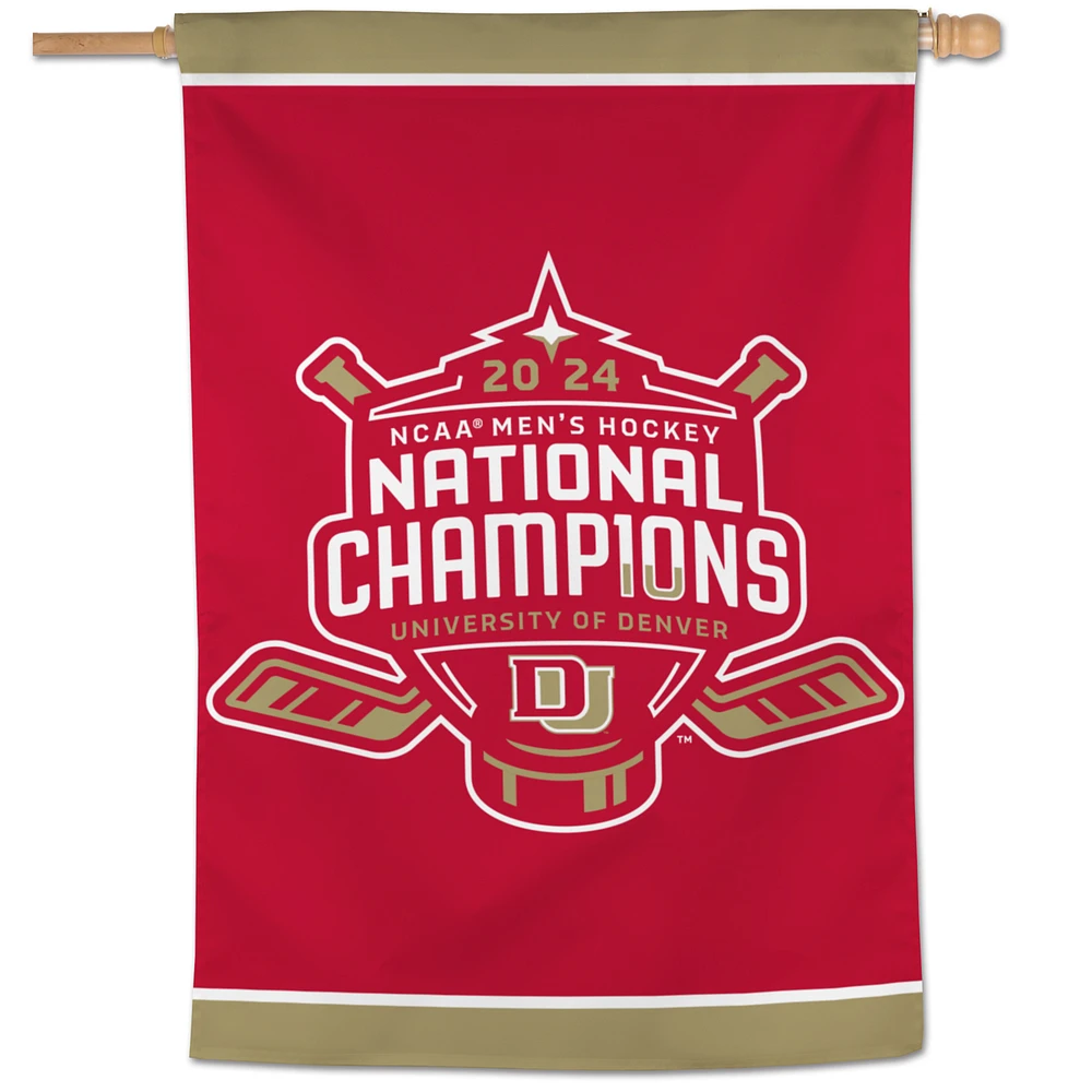 WinCraft Denver Pioneers 2024 NCAA Men's Ice Hockey National Champions 28" x 40" One-Sided Vertical Banner