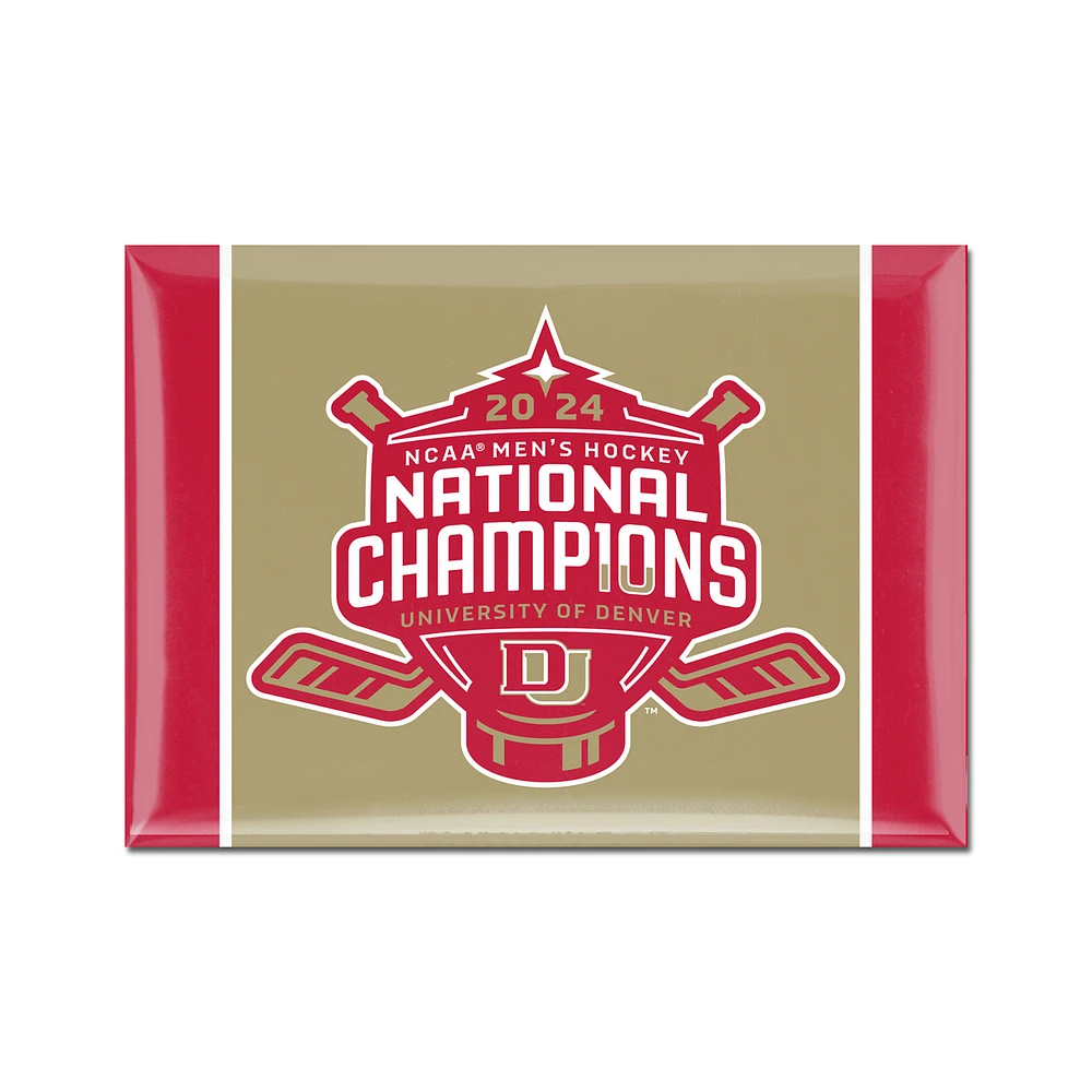 WinCraft Denver Pioneers 2024 NCAA Men's Ice Hockey National Champions 2.5" x 3.5" Metal Fridge Magnet