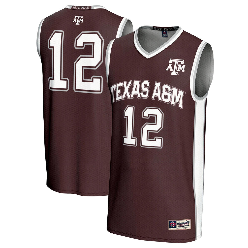 Unisex GameDay Greats #12 Maroon Texas A&M Aggies Basketball Lightweight Fashion Jersey