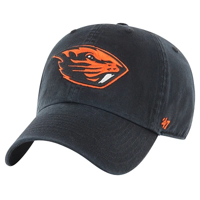 Men's '47 Black Oregon State Beavers Clean Up Adjustable Hat
