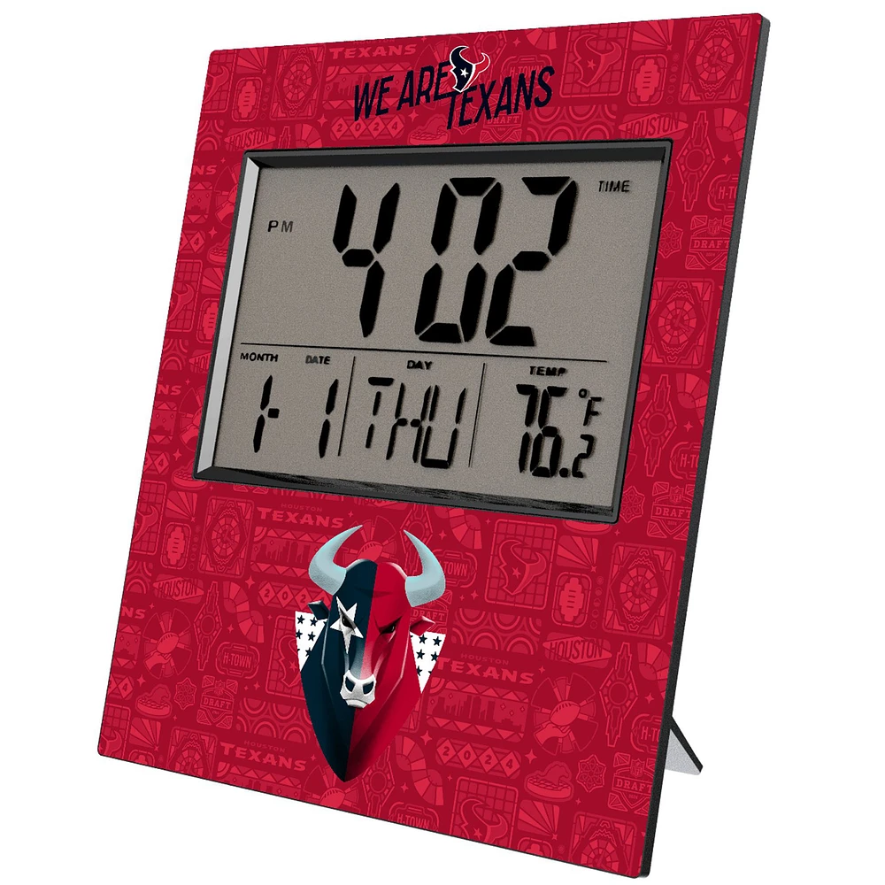 Houston Texans 2024 Illustrated Limited Edition Digital Desk/Wall Clock