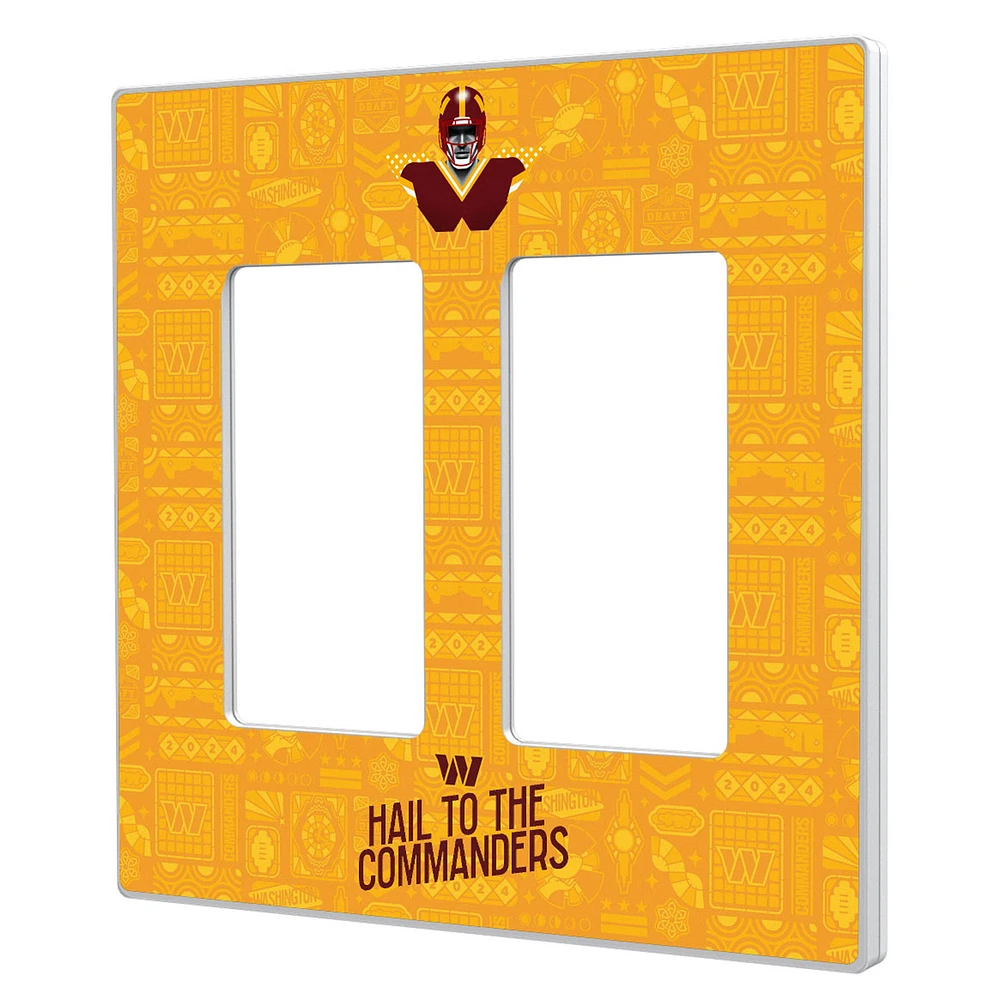 Washington Commanders 2024 Illustrated Limited Edition Double Rocker Light Switch Plate