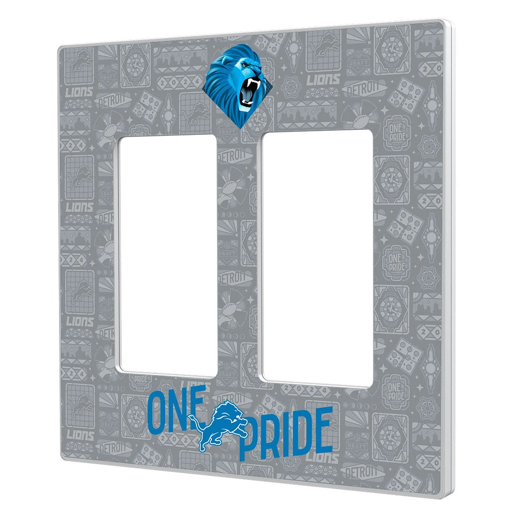 Detroit Lions 2024 Illustrated Limited Edition Double Rocker Light Switch Plate