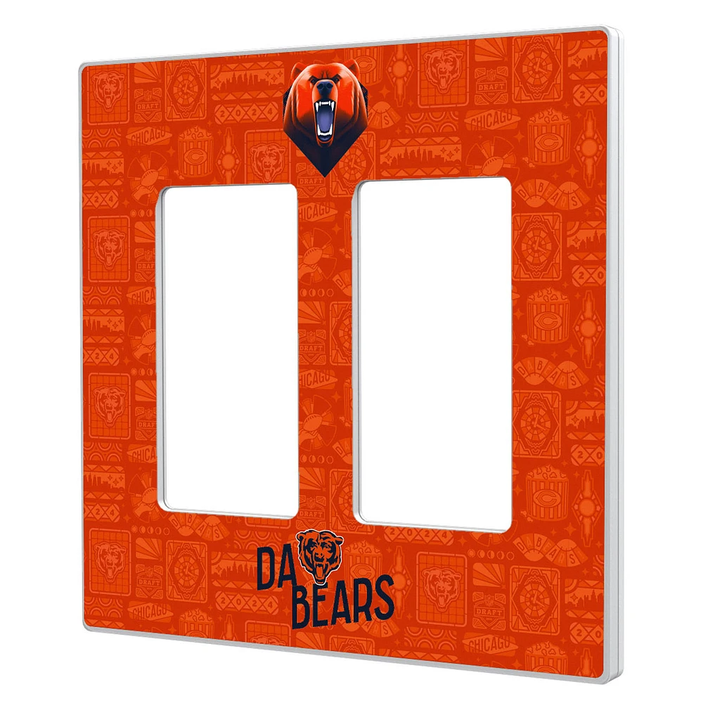 Chicago Bears 2024 Illustrated Limited Edition Double Rocker Light Switch Plate