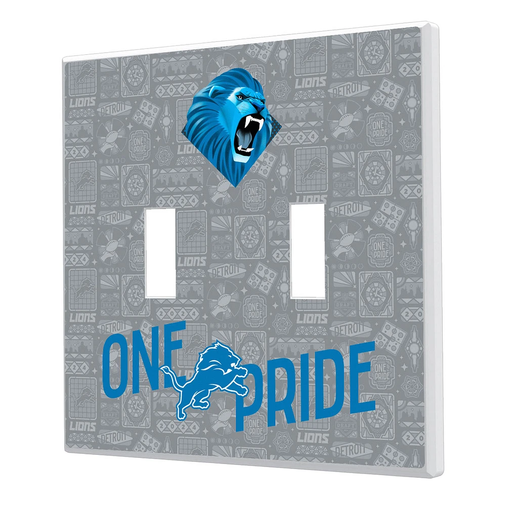 Detroit Lions 2024 Illustrated Limited Edition Double Toggle Light Switch Plate
