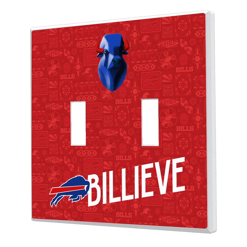 Buffalo Bills 2024 Illustrated Limited Edition Double Toggle Light Switch Plate