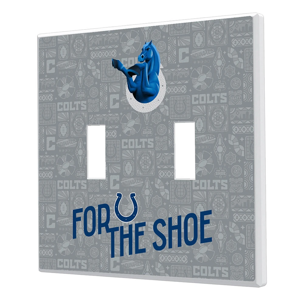 Indianapolis Colts 2024 Illustrated Limited Edition Double Toggle Light Switch Plate