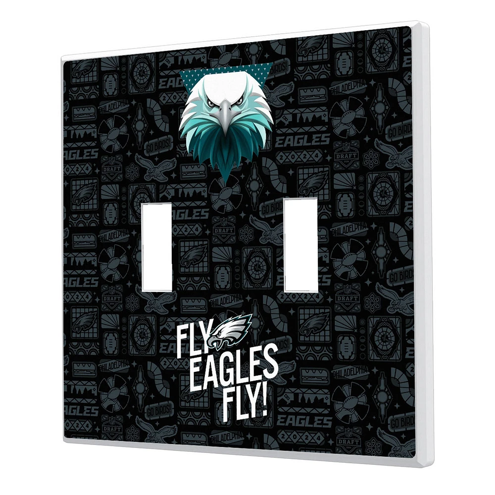 Philadelphia Eagles 2024 Illustrated Limited Edition Double Toggle Light Switch Plate