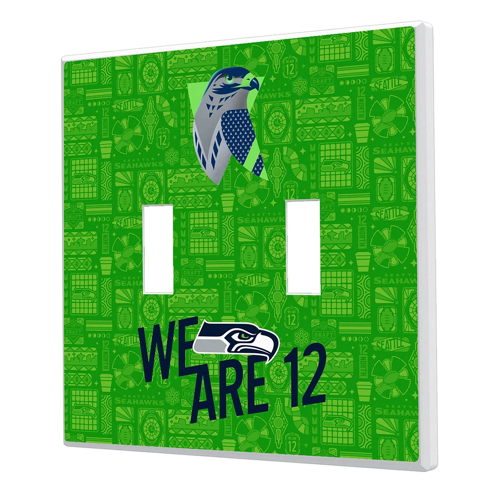 Seattle Seahawks 2024 Illustrated Limited Edition Double Toggle Light Switch Plate