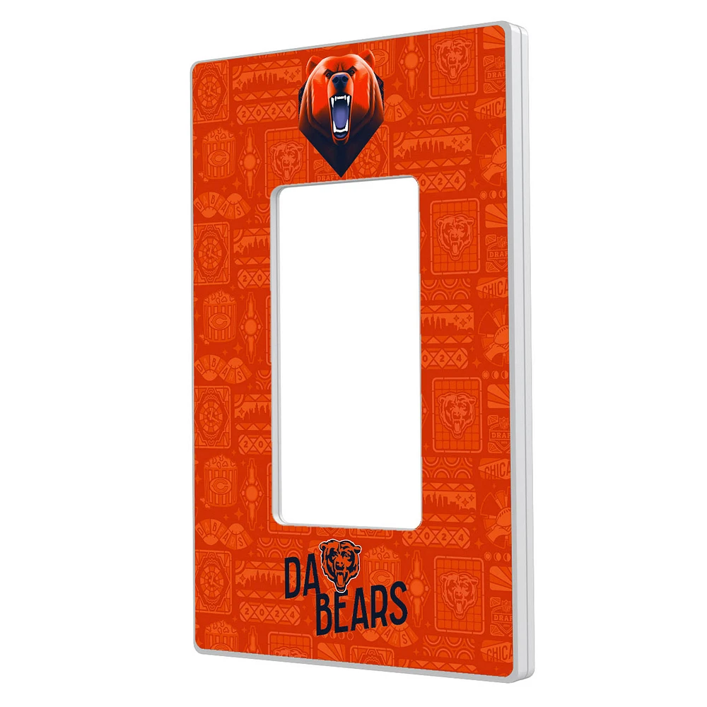 Chicago Bears 2024 Illustrated Limited Edition Single Rocker Light Switch Plate