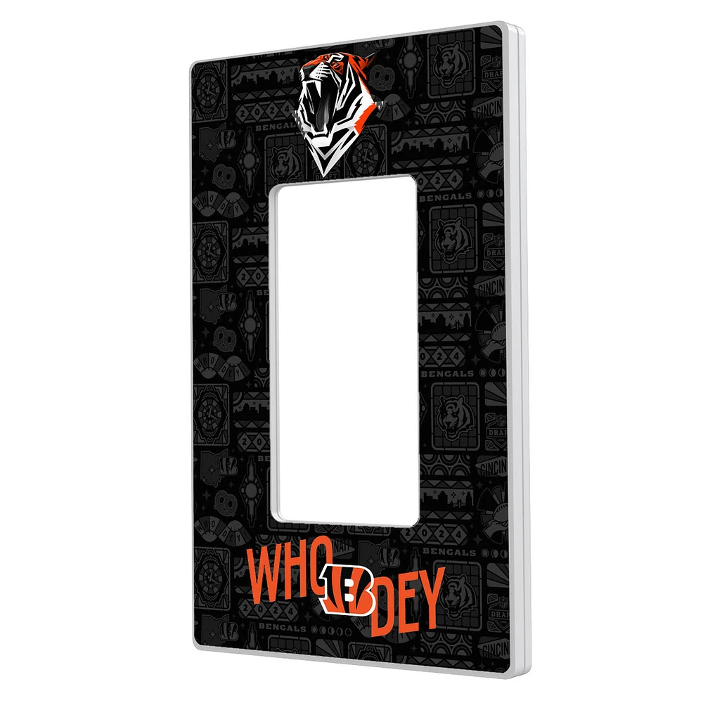 Cincinnati Bengals 2024 Illustrated Limited Edition Single Rocker Light Switch Plate