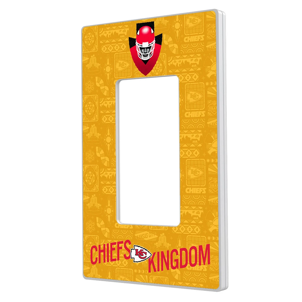 Kansas City Chiefs 2024 Illustrated Limited Edition Single Rocker Light Switch Plate