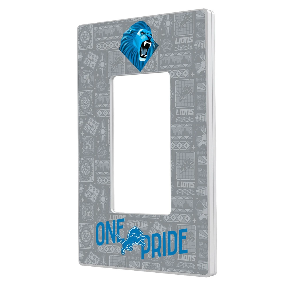 Detroit Lions 2024 Illustrated Limited Edition Single Rocker Light Switch Plate