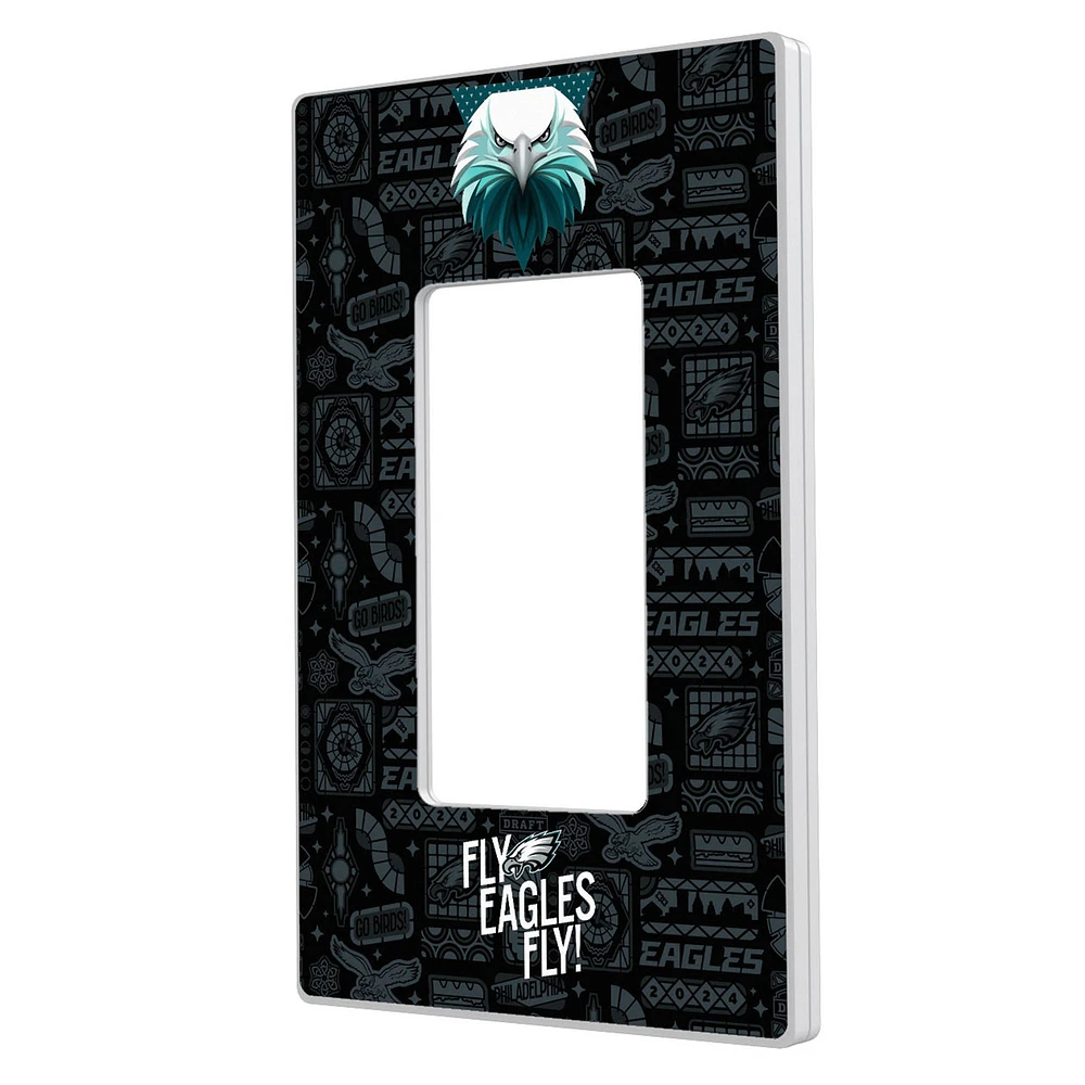 Philadelphia Eagles 2024 Illustrated Limited Edition Single Rocker Light Switch Plate