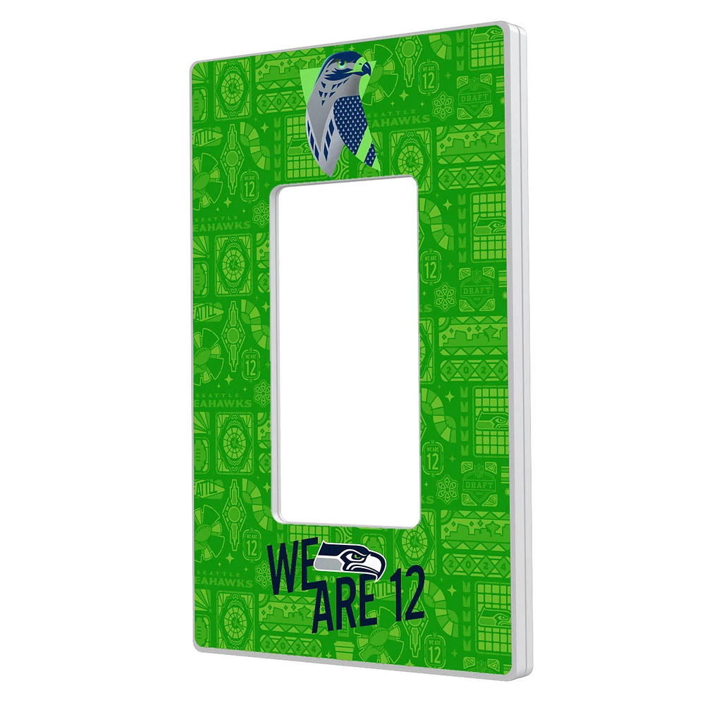 Seattle Seahawks 2024 Illustrated Limited Edition Single Rocker Light Switch Plate