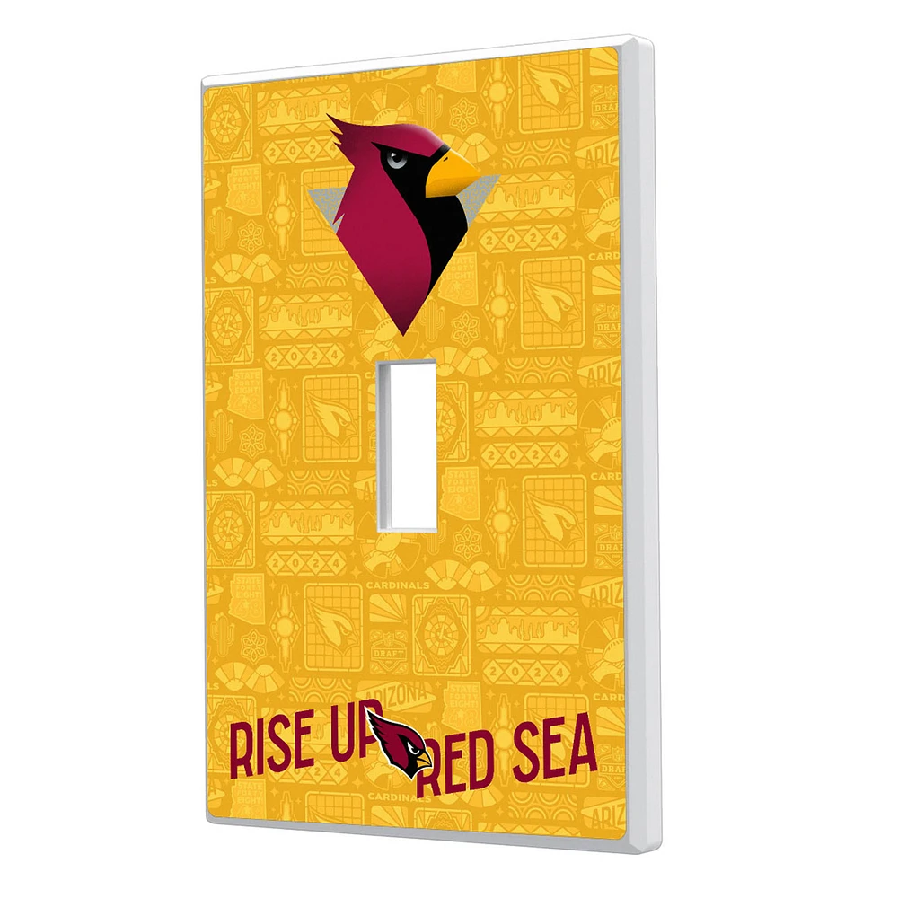Arizona Cardinals 2024 Illustrated Limited Edition Single Toggle Light Switch Plate