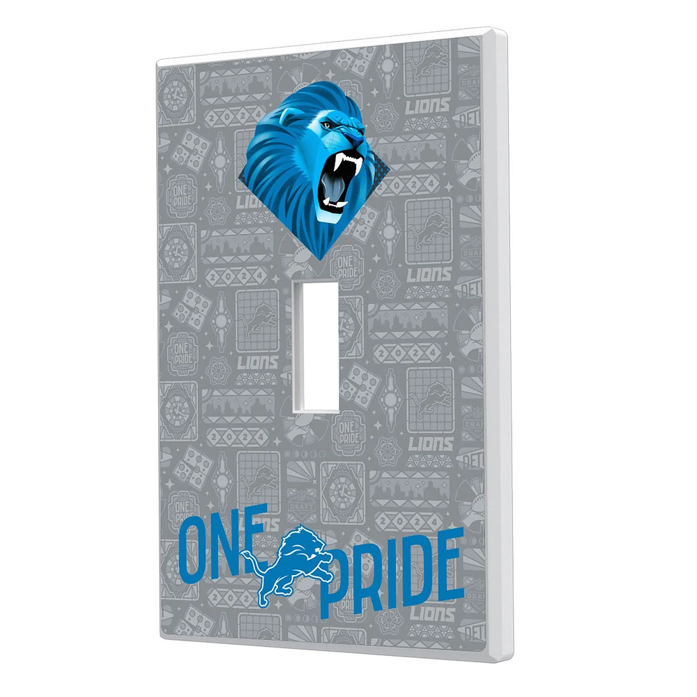 Detroit Lions 2024 Illustrated Limited Edition Single Toggle Light Switch Plate