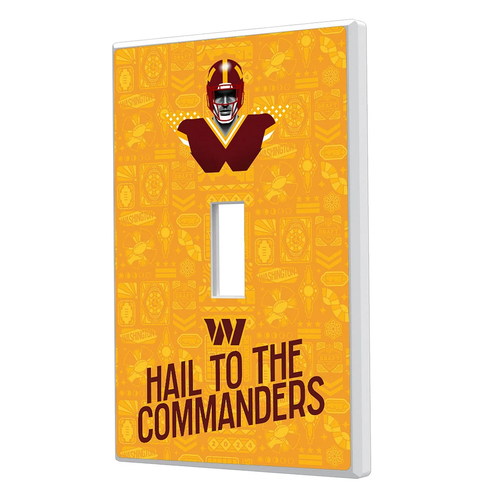 Washington Commanders 2024 Illustrated Limited Edition Single Toggle Light Switch Plate