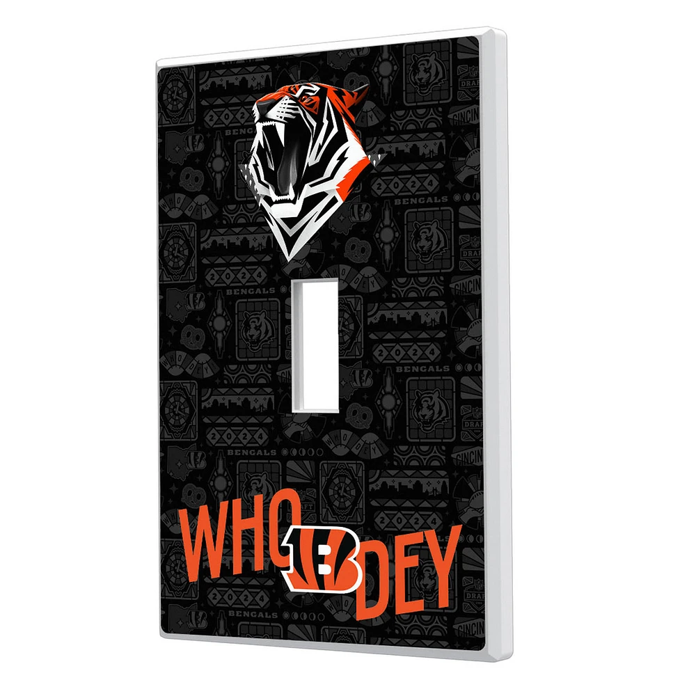 Cincinnati Bengals 2024 Illustrated Limited Edition Single Toggle Light Switch Plate