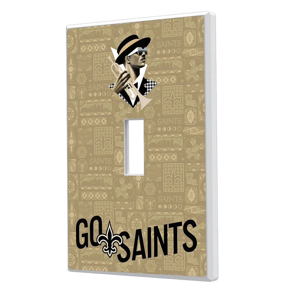 New Orleans Saints 2024 Illustrated Limited Edition Single Toggle Light Switch Plate