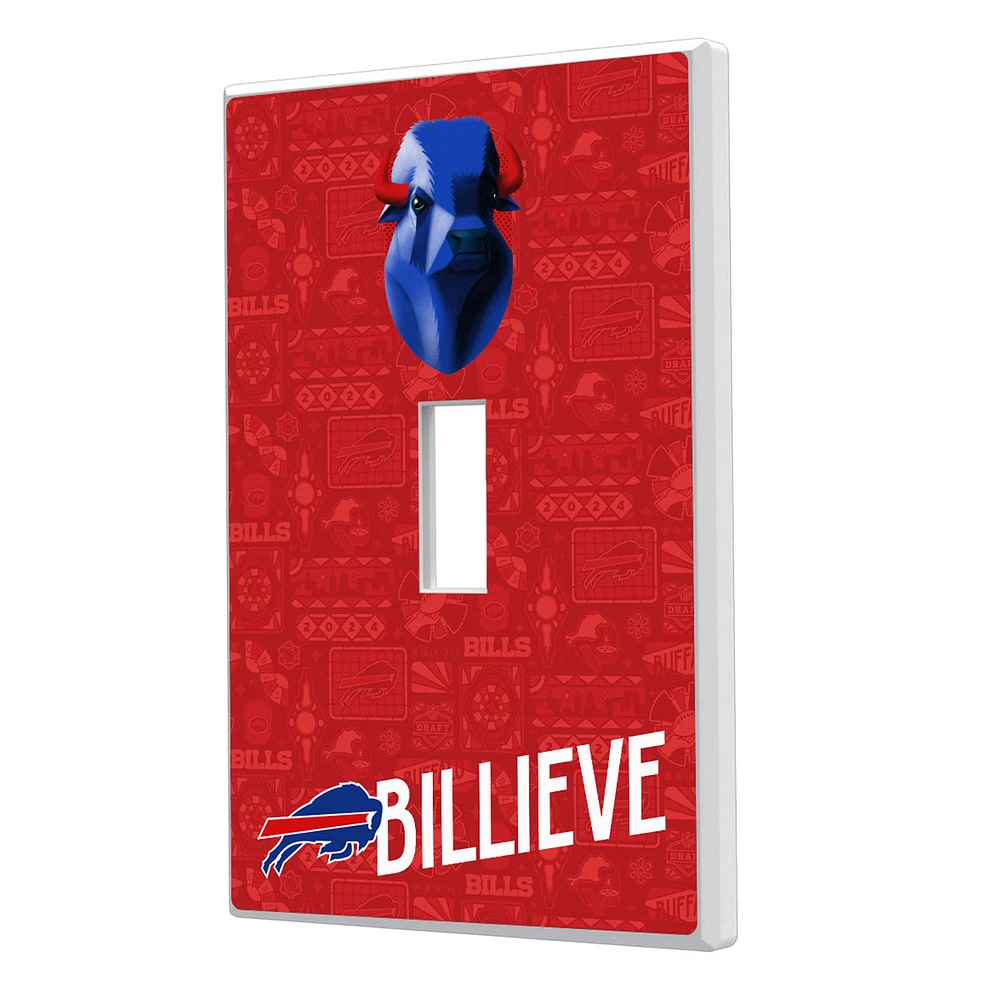 Buffalo Bills 2024 Illustrated Limited Edition Single Toggle Light Switch Plate