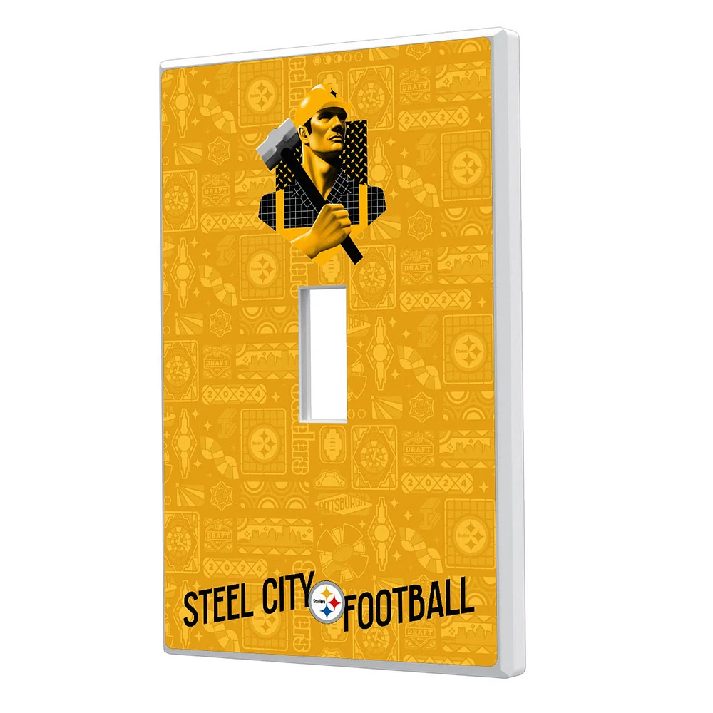 Pittsburgh Steelers 2024 Illustrated Limited Edition Single Toggle Light Switch Plate
