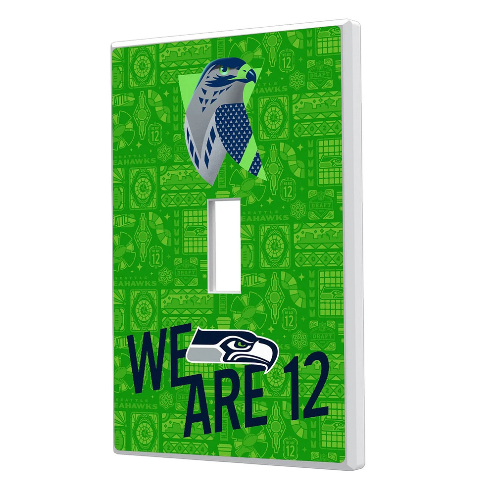 Seattle Seahawks 2024 Illustrated Limited Edition Single Toggle Light Switch Plate