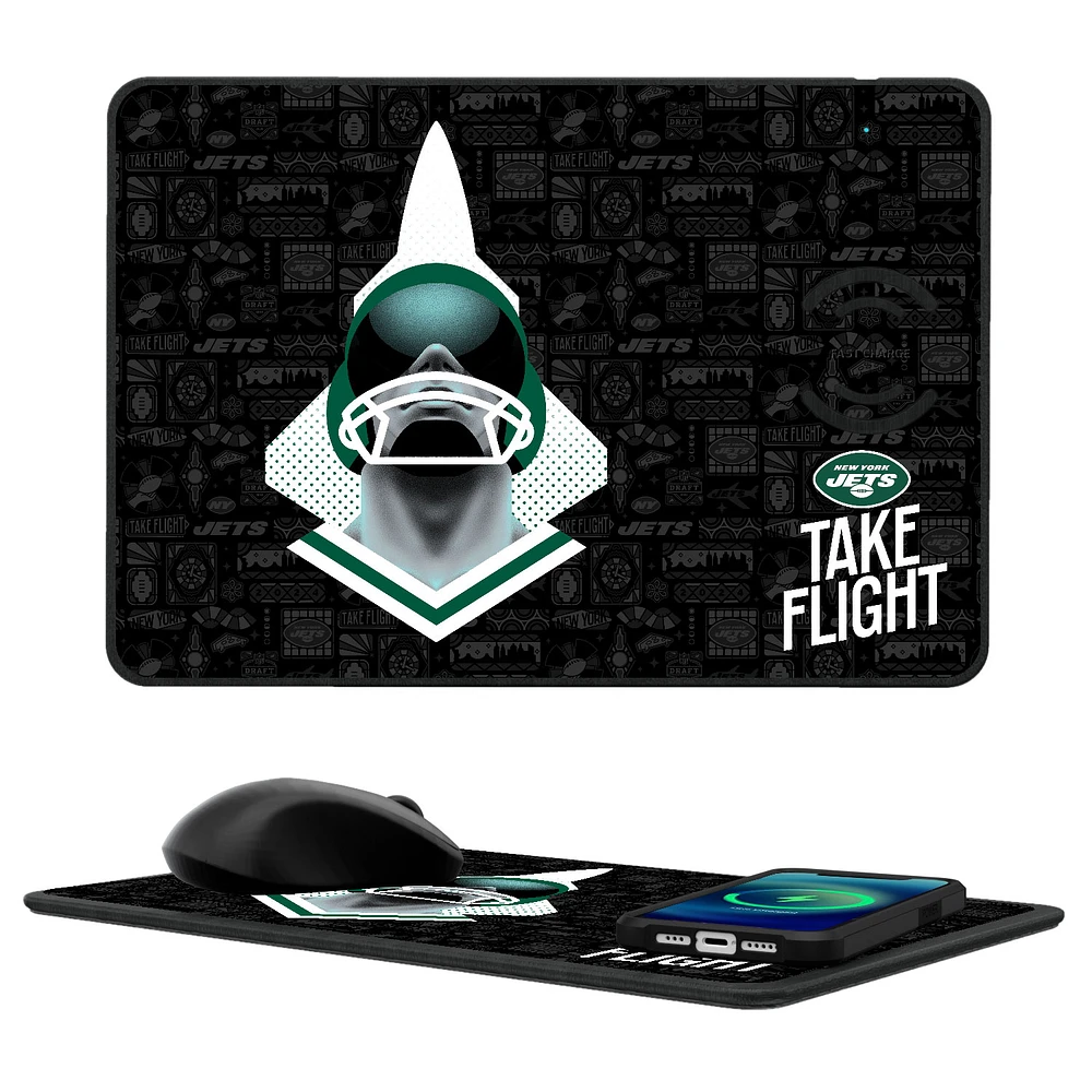 New York Jets 2024 Illustrated Limited Edition Wireless Charger and Mouse Pad