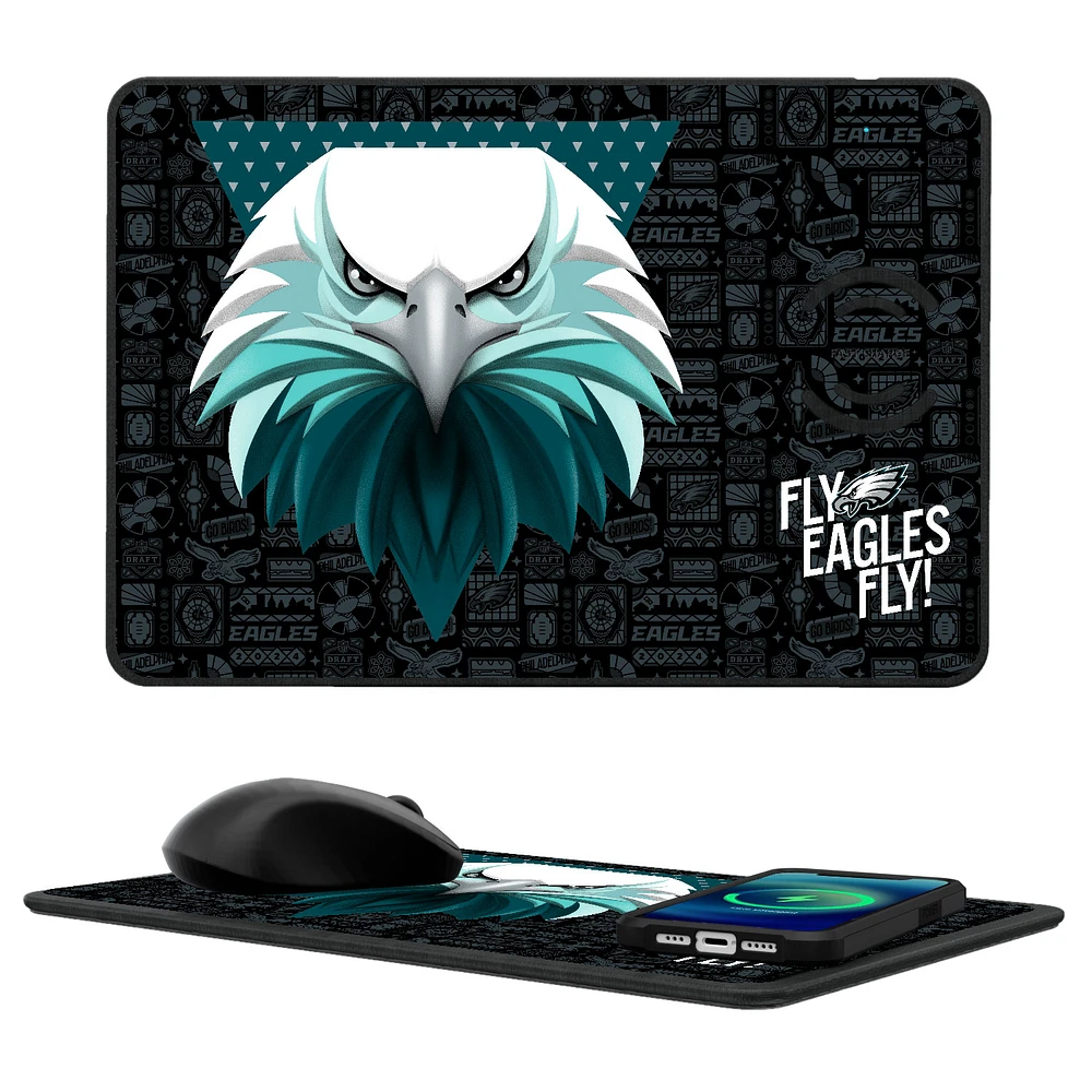 Philadelphia Eagles 2024 Illustrated Limited Edition Wireless Charger and Mouse Pad