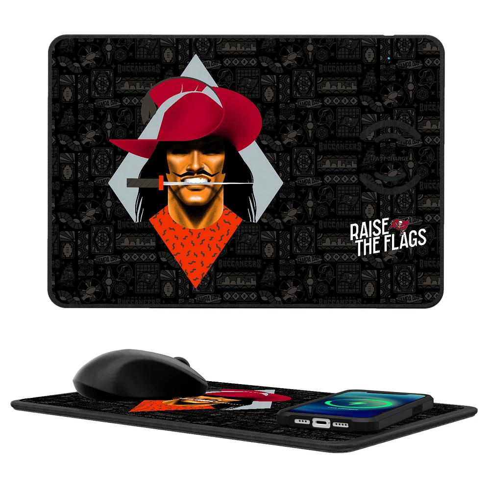 Tampa Bay Buccaneers 2024 Illustrated Limited Edition Wireless Charger and Mouse Pad