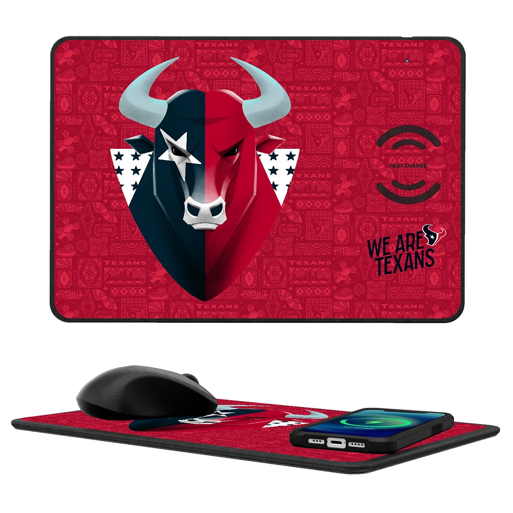 Houston Texans 2024 Illustrated Limited Edition Wireless Charger and Mouse Pad