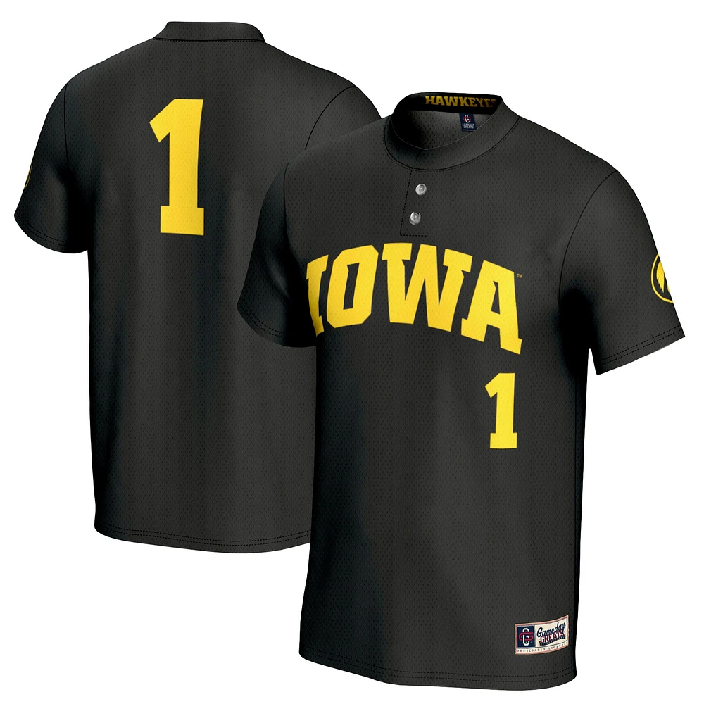 Unisex GameDay Greats #1 Iowa Hawkeyes Softball Lightweight Fashion Jersey