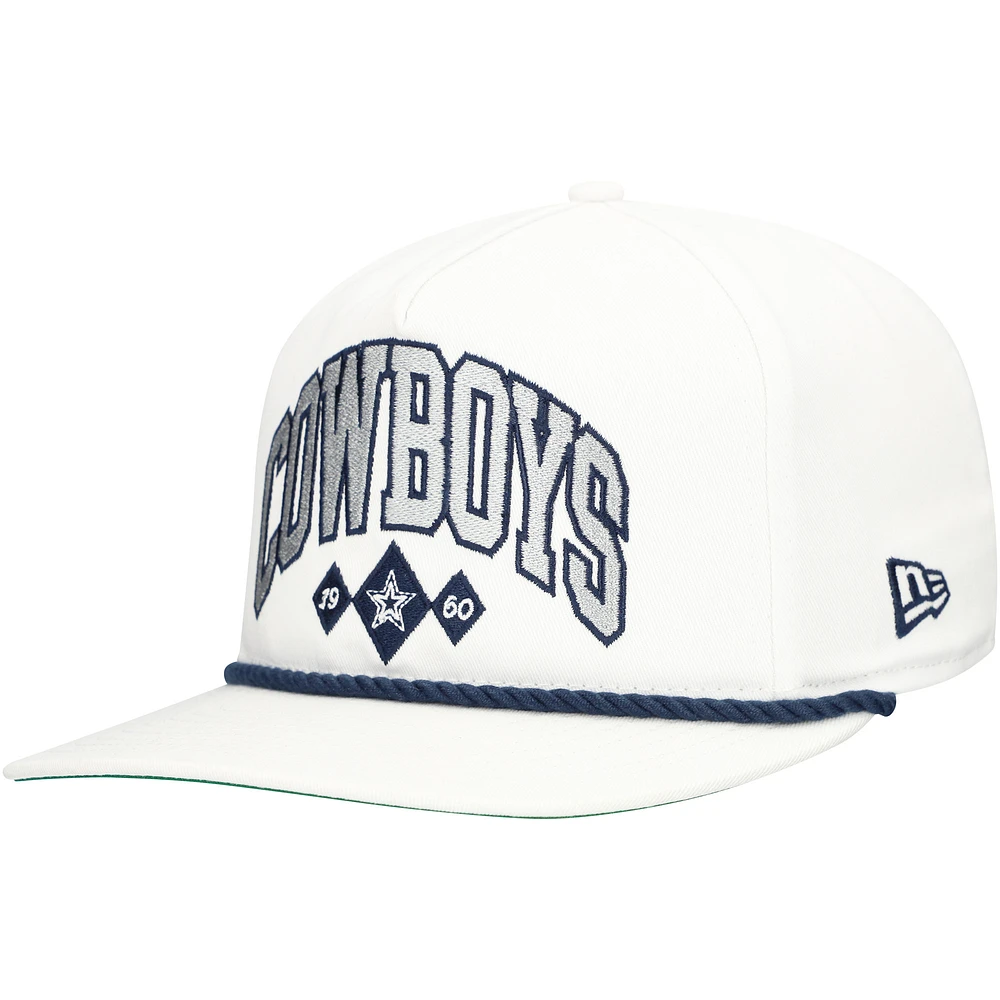 Men's New Era White Dallas Cowboys Diamond Golfer Snapback Hat