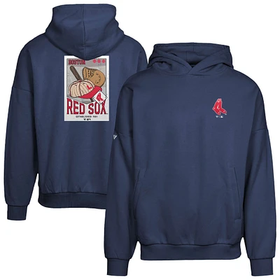 Men's Levelwear Navy Boston Red Sox Contact Pro Card Pullover Hoodie